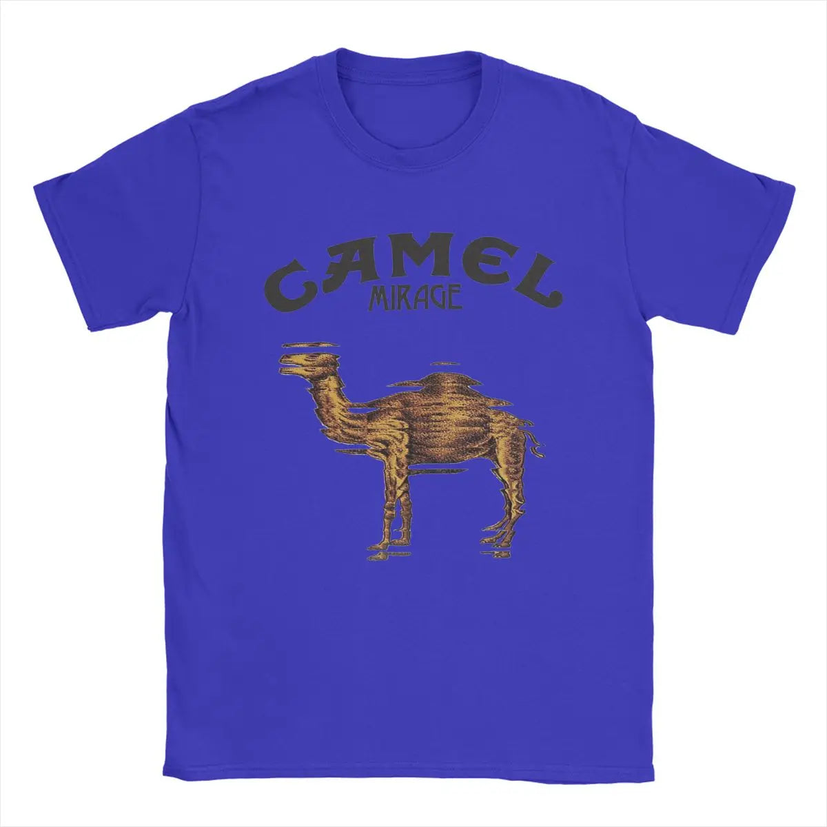 Camel Mirage Band T Shirt Men's Pure Cotton Novelty T-Shirts Crew Neck Tees Short Sleeve Tops 4XL 5XL