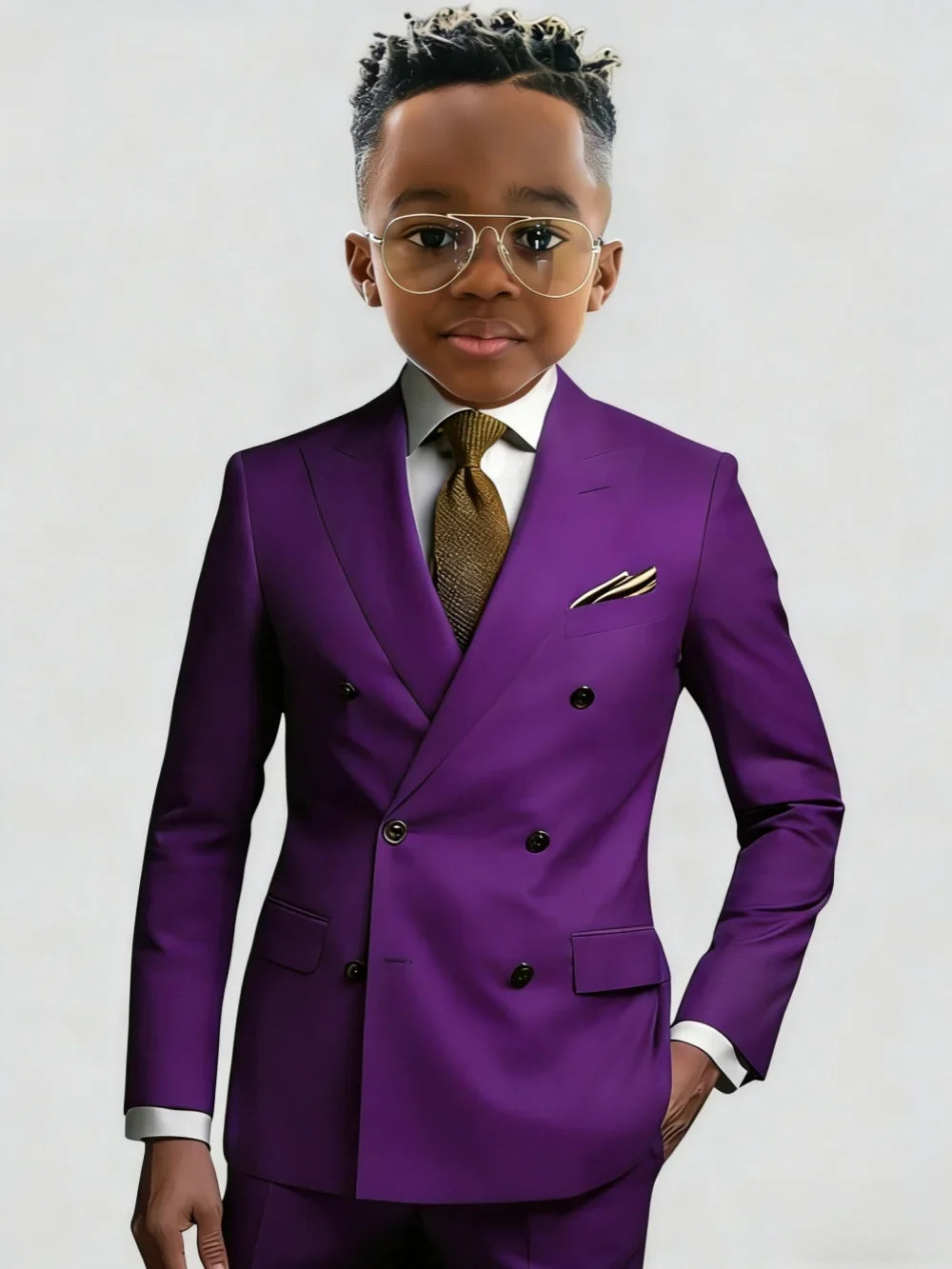 Many Colors Boys Slim Fit Suits 2 Pieces Jacket Pants Banquet Party Wear Long Sleeve Handsome Kids Suit Set Wedding Outfit