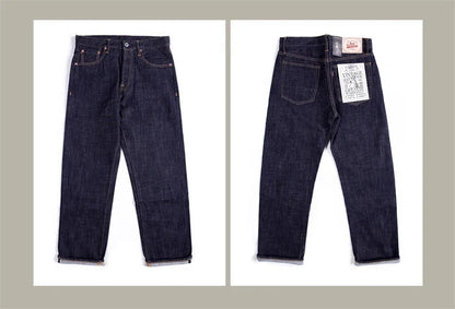 Denim Jeans Loose Fit Straight Leg Pants Amekaji DN-0006