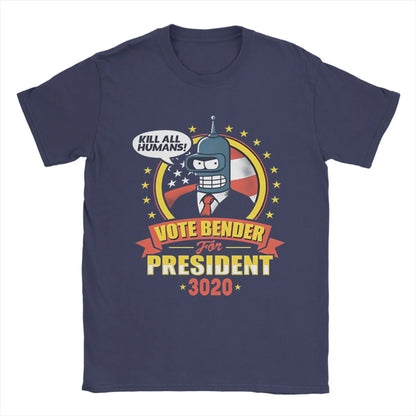 Men Women Futuramas Save thr Planet T Shirt  Pure Cotton Clothes Fun Short Sleeve O Neck Tees Gift Idea T-Shirts