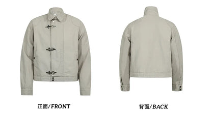 Harajuku Retro Black Gothic High Street Airplane Buckle Jacket for Men and Women Korean Fashion Y2k American Retro Casual Jacket
