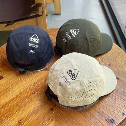 Quick Dry Short Brim Baseball Cap Men Women Lightweight Breathable 5 Panel Hat Outdoor Sports Running Cycling Camp Cap Gorras