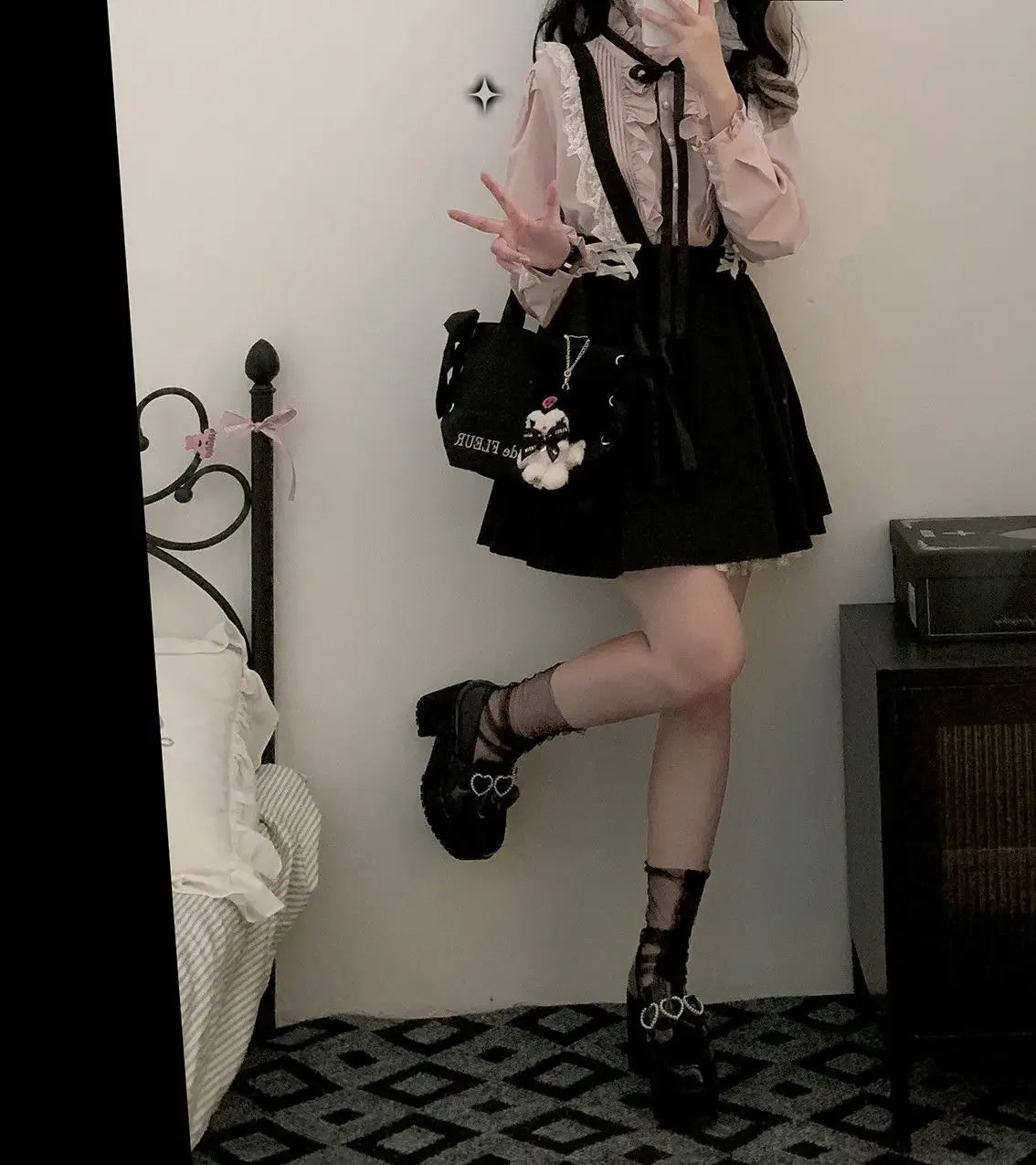 Japanese Gothic Y2k Lolita Skirt Women Elegant Sweet Lace Ruffles Ribbon Bandage Mini Skirts Girls Sexy Cute Punk Party Skirt
