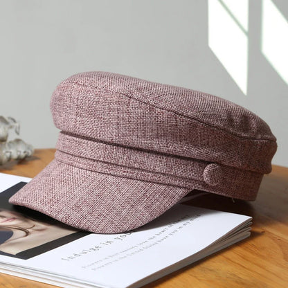 Octagonal Hats Women Beret Girls Octagonal Flat Cap Cotton Navy Hats for Women Stylish Artist Painter Newsboy Hats Army Cap