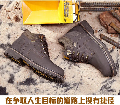 Natural Cow Leather Men’s Women Boots Handmade Retro Winter Autumn Shoes Ankle Snow Boots for Men Top Quality Shoes Dropshipping