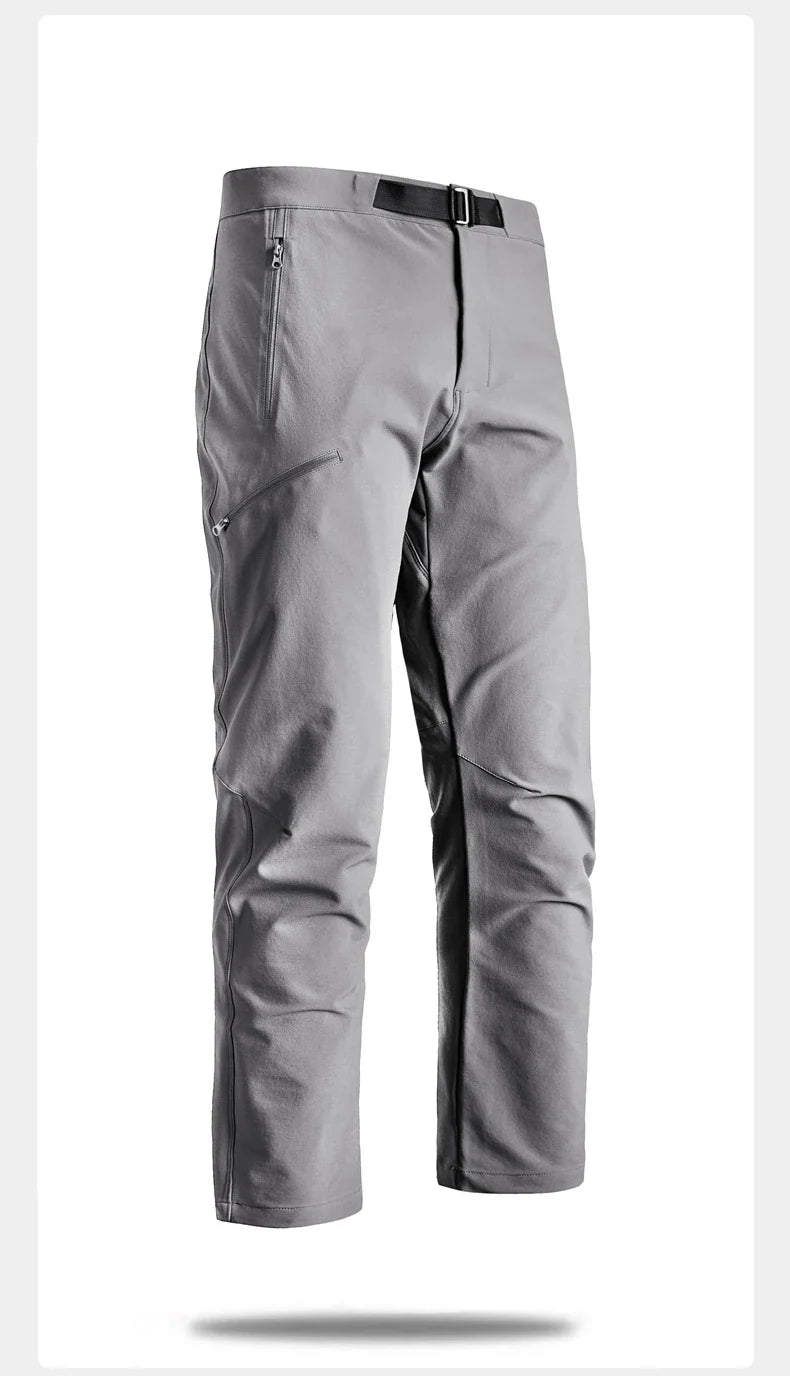 Male Hiking Pants Outdoor Waterproof Windproof Mountaineering Trousers Autumn With Belt Elasticity Fishing Cycling Cargo Pants