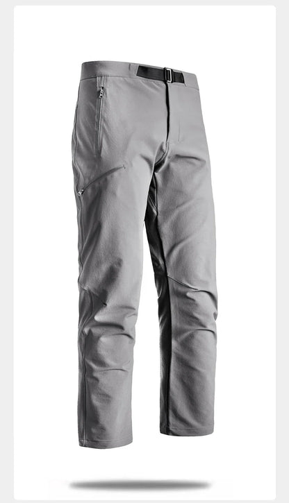 Male Hiking Pants Outdoor Waterproof Windproof Mountaineering Trousers Autumn With Belt Elasticity Fishing Cycling Cargo Pants