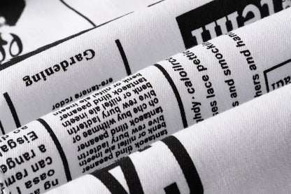 2026 Street Style Men’s Slim Stretch Jeans Trend Newspaper Full Print Personalized Stylish Sexy Denim Pants Men Casual Trousers