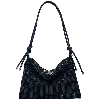 Women Shiny Crossbody Bag Elegant Sparkle Shoulder Bags Clutch Bag Fashion Chain Tote Handbag Ladies Chic Evening Wedding Clutch