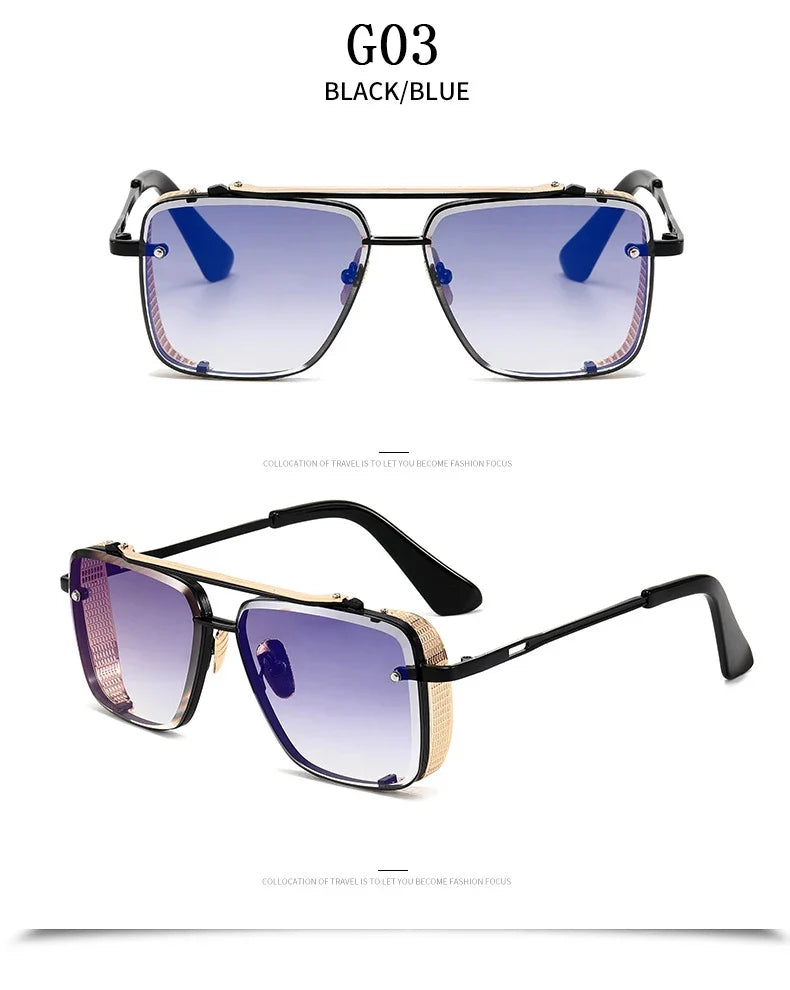 Square Punk Sunglasses For Men Vintage Steampunk Sunglasses Women Trendy Retro Luxe Fashion Glasses Gafas De Sol Hombre Oculos