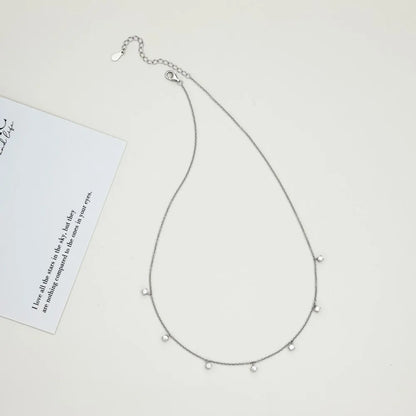 Dainty Full Marquise Pear Cut Moissanite Pendant Necklaces Women s925 Silver All Lab Diamond Stacking Party Neck Chain Gift
