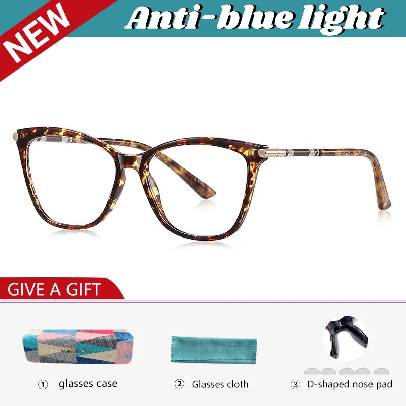 Classic Minimalist Geometric Design Fashionable Anti-blue Light Reading Glasses Customized Prescription Available LS211