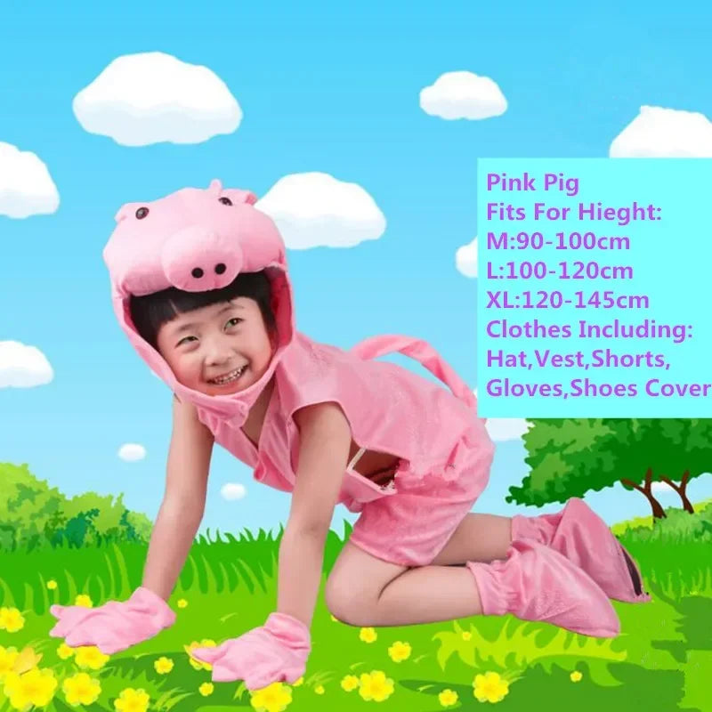 Cute Multiple Animal Costume Children Kids Boys Girls Summer Short Cosplay Costumes  Carnival Party Dress Halloween