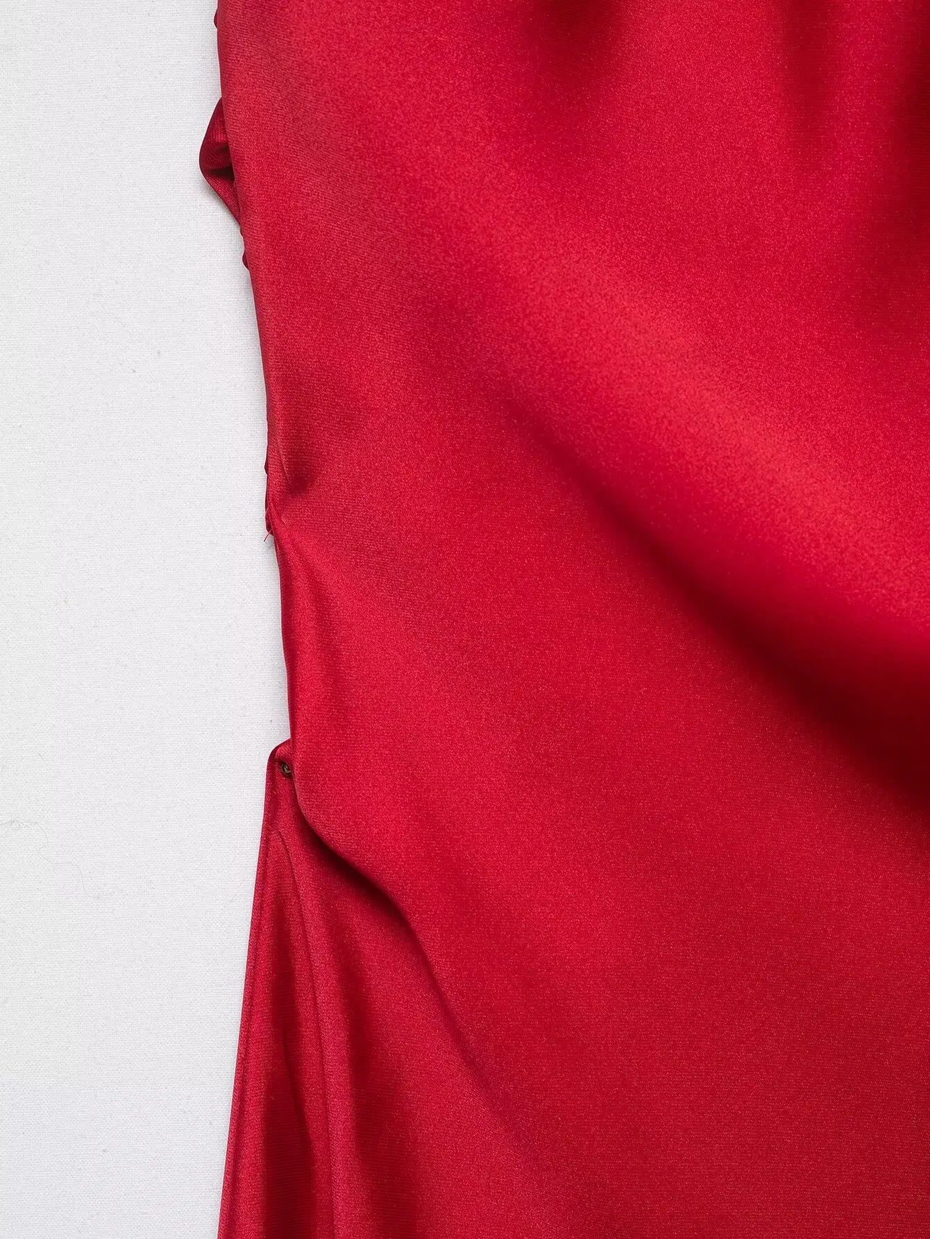 Women Halter Neck Sleeveless Backless Sexy Long Dress Summer Fashion Lace Splicing Decorative Hem Slit Solid Evening Dress
