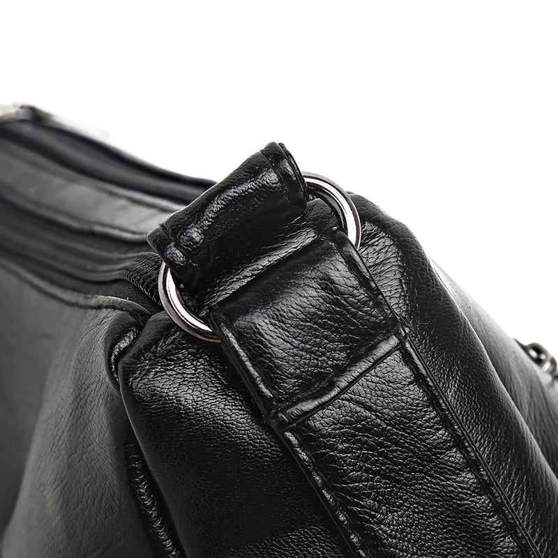 Elegant Leather One Shoulder Handbag Shopping Bag 2024 New Women's Fashion Handbag Sheepskin grain Beautiful Lady Crossbody Bag