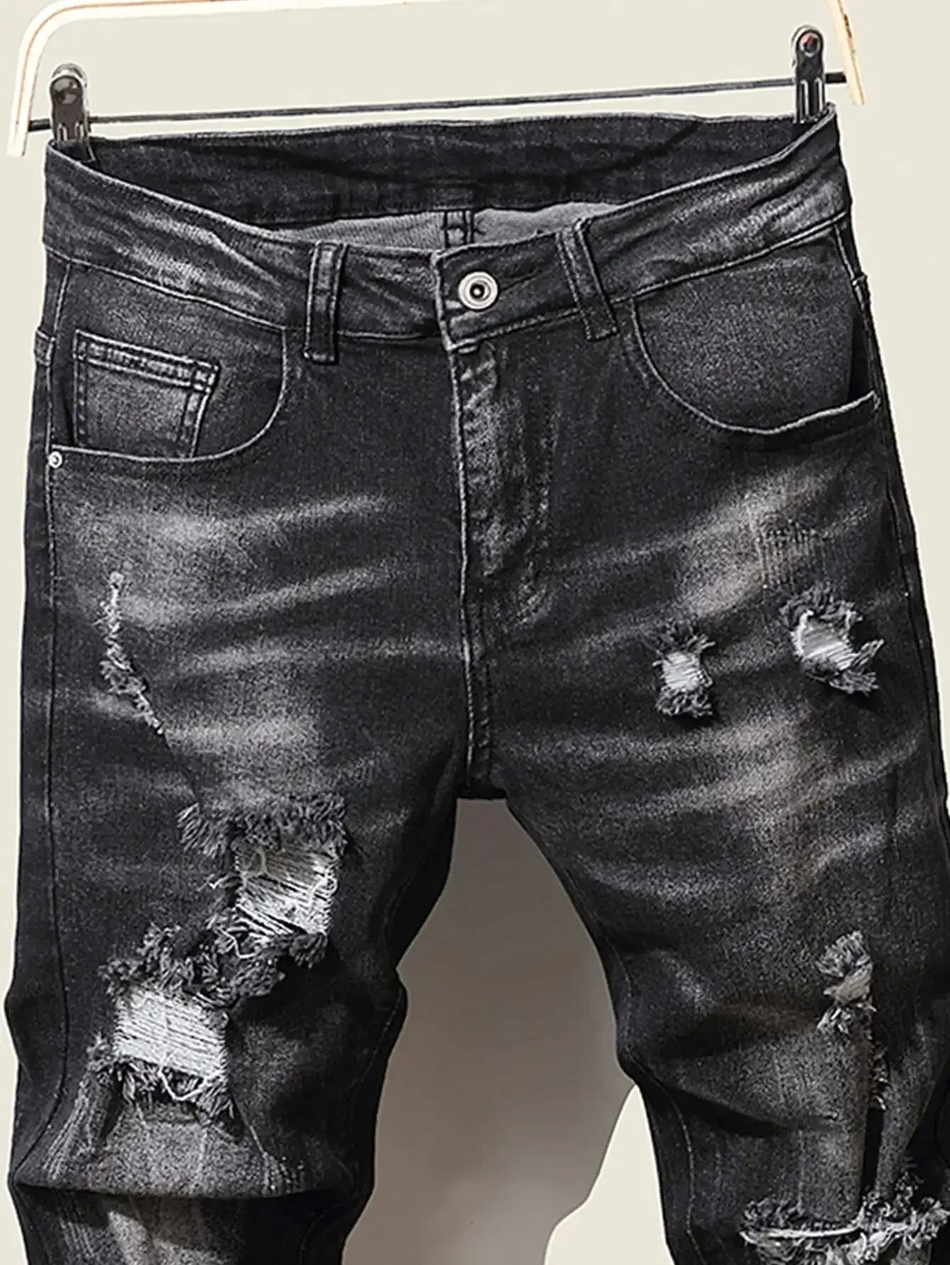 Fashion Men's Jeans Pants Stretch Blue Skinny Jeans For Men Casual Slim Fit Denim Pants Korean Style Male Trousers Jeans