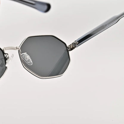 New Fashion Polygon Metal Frame Sunglasses  Women Sunglasses Men Luxury Brand Design Sun Glasses Women Mirror Gafas De Sol UV400