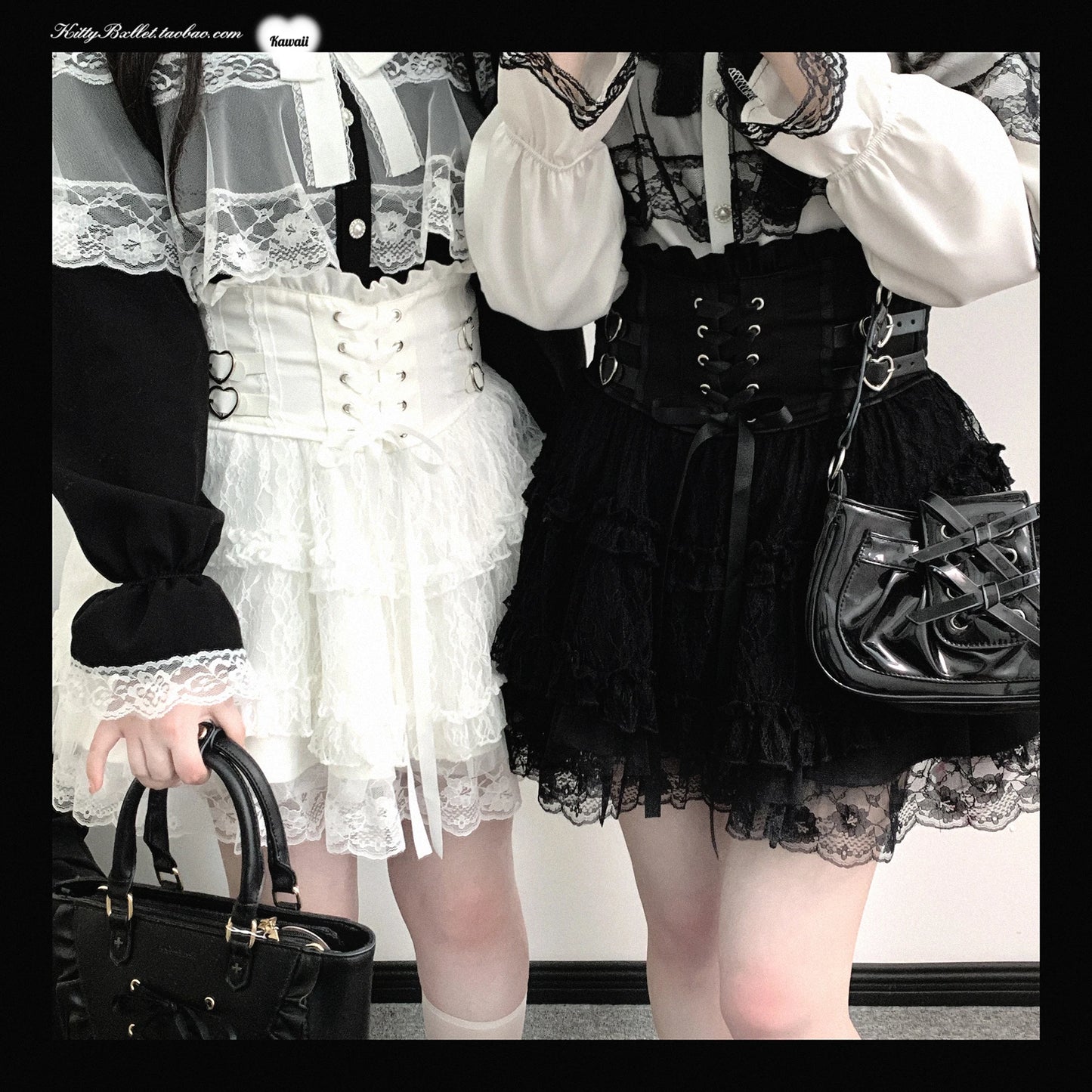 Japanese Original Lolita Lace Ruffle Edge Tied Bow High Waist Mini Skirt Spring Summer New Slim Waist Sweet Girl Y2k Skirt