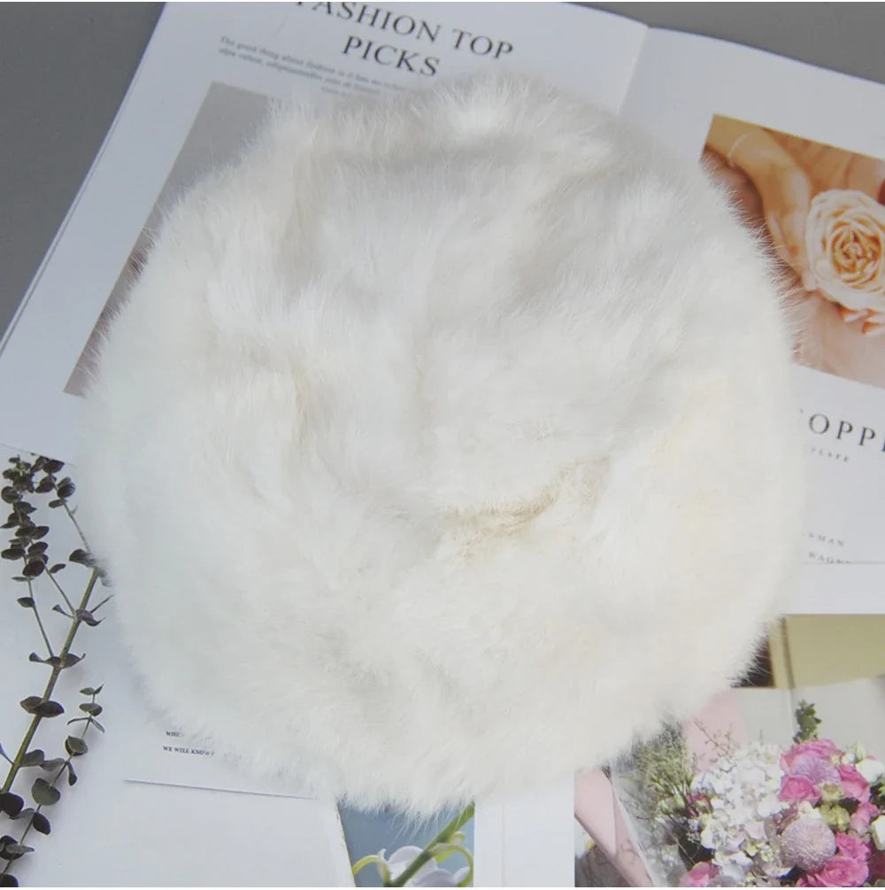 2026  Unisex Winter Russian Outdoor 100% Genuine Rabbit Fur Caps Warm Real Rabbit Fur Bomber Hat Natural Quality Rabbit Fur Hats