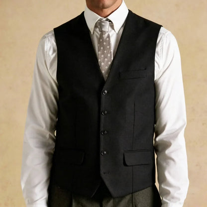 Men Vest White Solid Single Button V Neck Waistcoat For Wedding Banquet Business Party Casual Office Work Daily Men Suit Vest