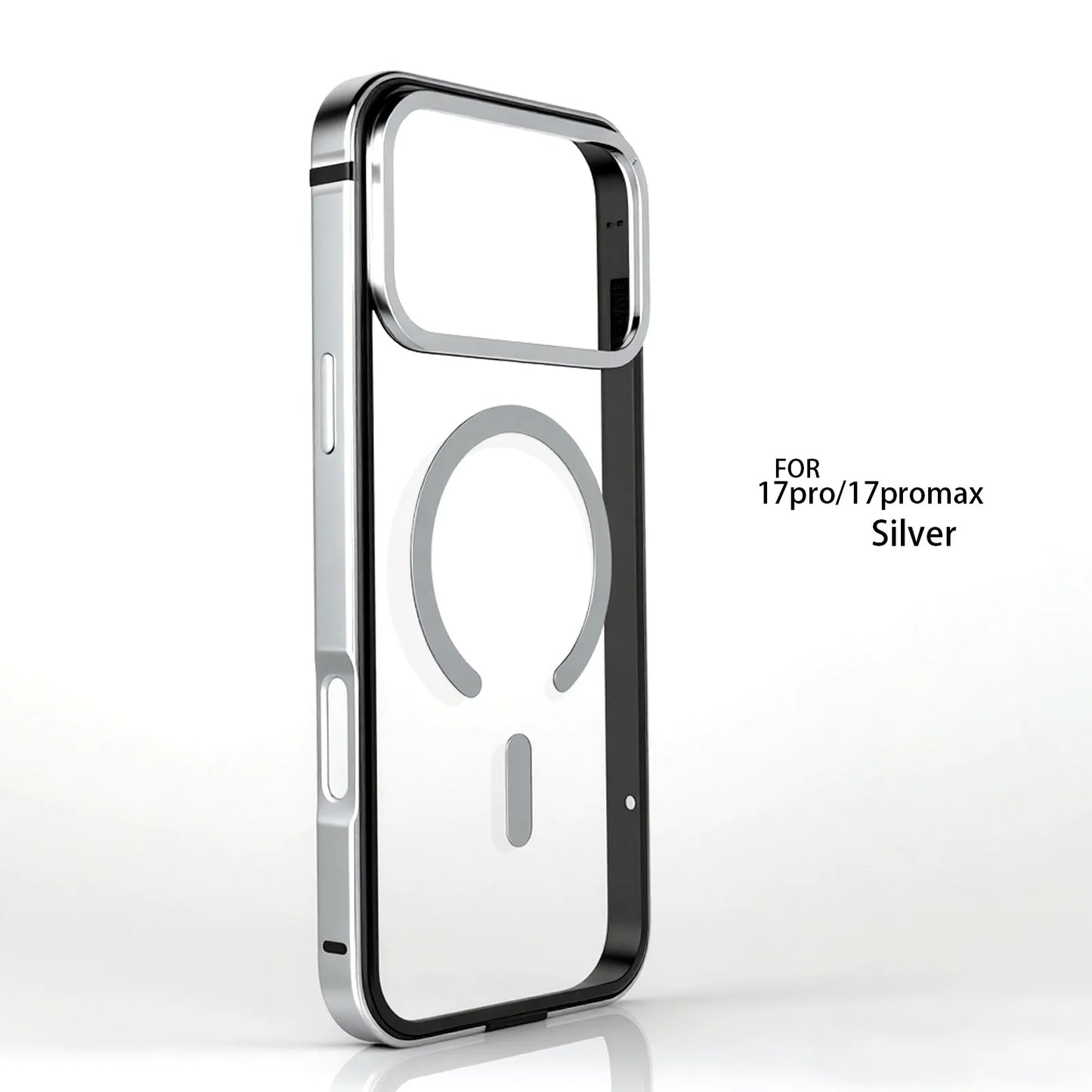 High End Metal Frame Phone Case, For IPhone 17 Pro 17 Promax Magsafe Magnetic Charging HD Backplate Phone Protection Cases