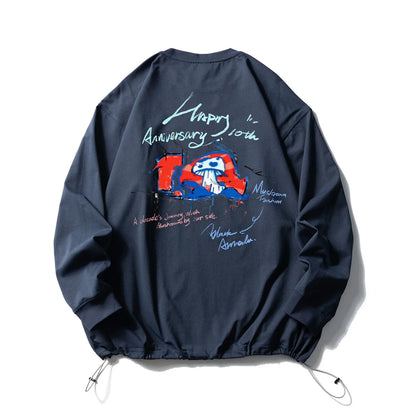 Unisex Athletic Long Sleeve Tee - Quick Dry Breathable Shirt for Outdoor Leisure & Urban Adventure Loose Men's Top