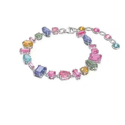 Candy Colorful Imitation Crystal Dopamine Unique Design Choker Necklace Bracelet Earrings, Jewelry for Women Bridal Gift