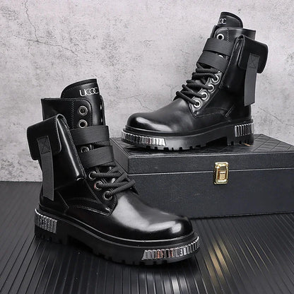 ABOORUN Men's White Boots