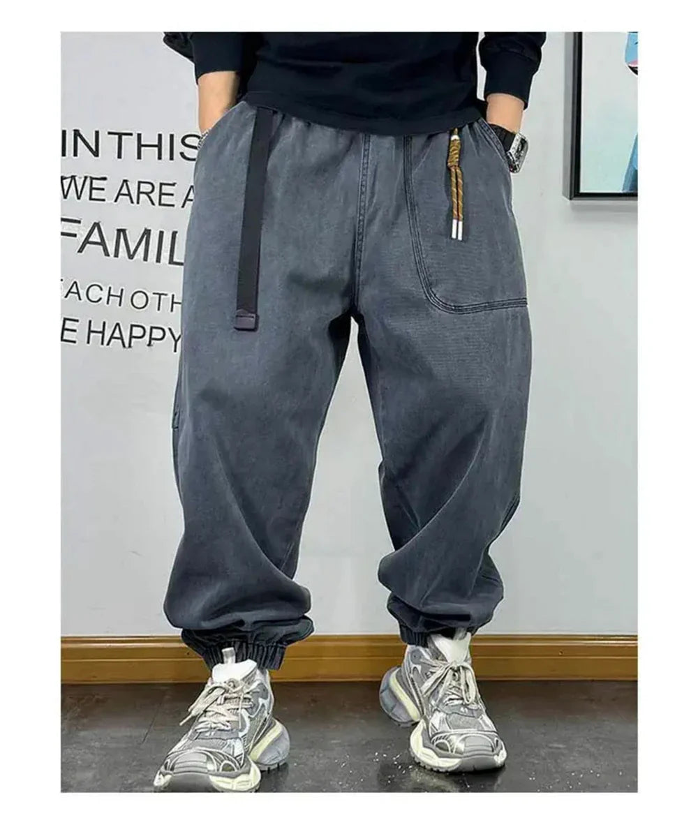 Japanese Streetwear High Quality Baggy Cargo Pants Harajuku Casual Men Clothing Plus Size Joggers Fashion Loose Work Trousers