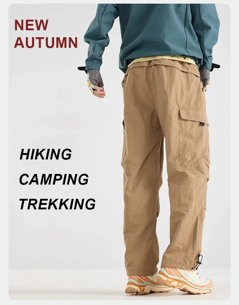 Men's Water-repellent Hiking Pants Scratch Resistance Fashion Cargo Pants Breathable Trousers Fishing Camping Pants