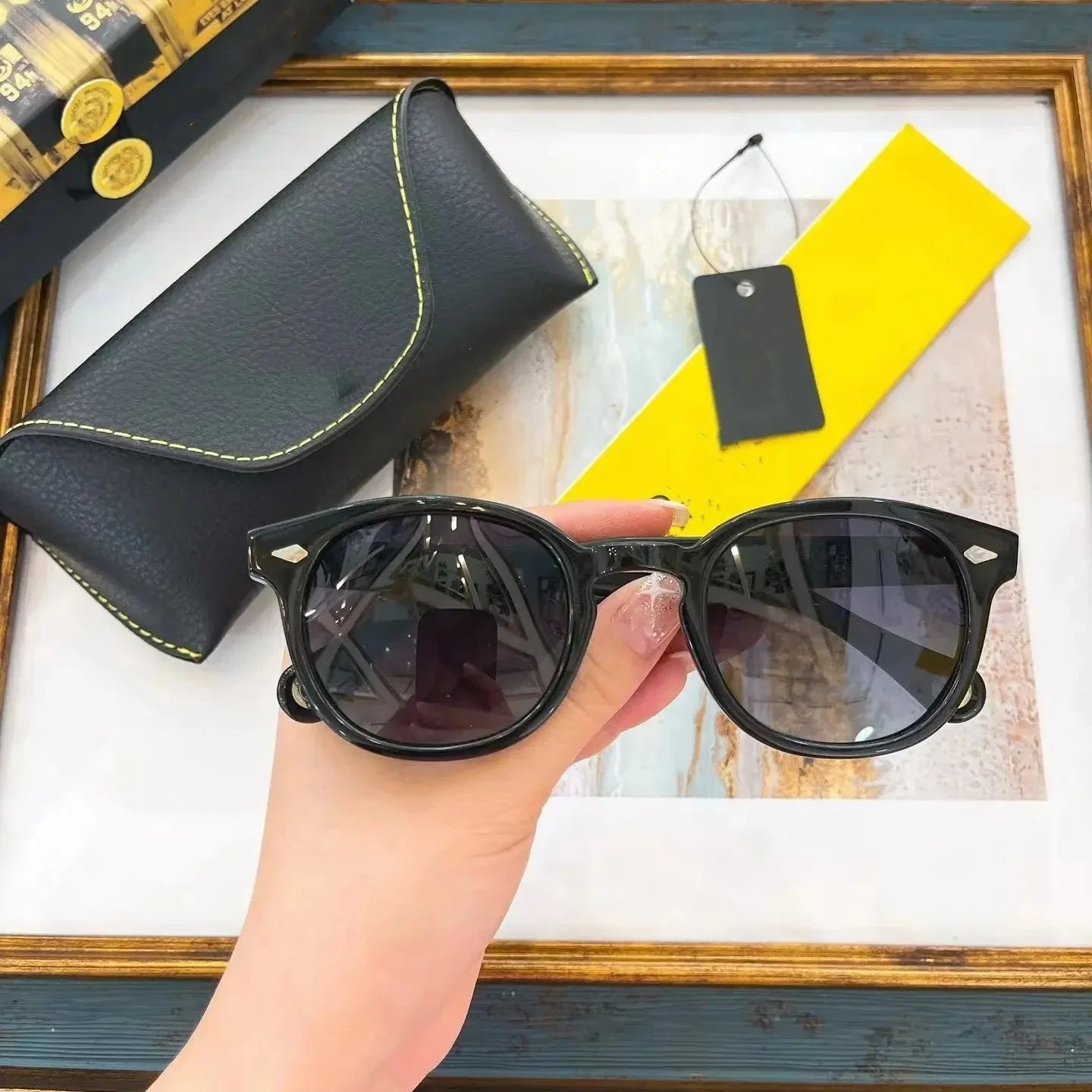 Authentic Johnny Depp LEMTOSH Luxury Brand Designer Square Men Women Sun Glasses Fashion Driving Anti-Glare Male Couple Eyewear