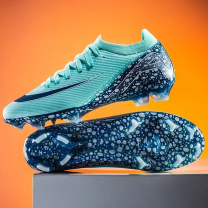 New Men Football Boots Professional Boys Soccer Shoes Ankle Sports Shoes Non-Slip TF/FG Match Sneakers Unisex Comfortable