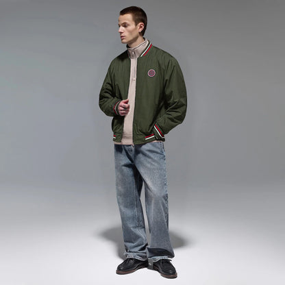 Men's Jacket Autumn Fashion Versatile Windproof Thin Men's Jacket Casual American Street Classic Badge Design Men's Coat