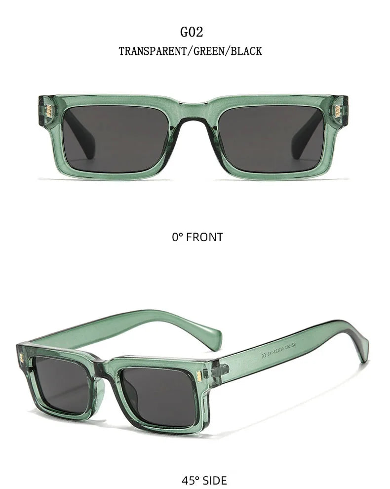 New Square Sunglasses For Men 2024 Small Frame Vintage Sunglasses Women Trendy Retro Fashion Glasses Gafas De Sol Hombre Lunette