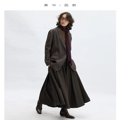 Simple and Understated~ One-Button Women's Blazer, Thin Spring/Summer Suit, New Casual Commuter Jacket, Loose Fit