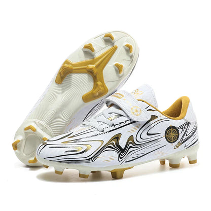 Kids Soccer Cleats Football Shoes Non Slip Breathable Lightweight Training Sneakers Boys Girls Children Football Match Boots