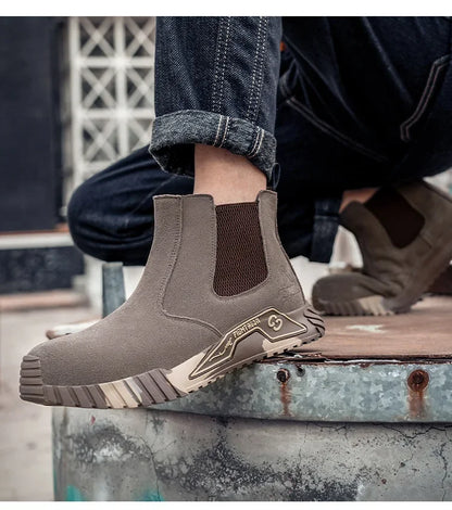 steel toe work boots for men industrial construction work protection shoes anti smash anti puncture safety shoes without laces