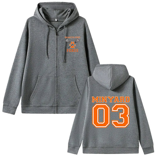 All for The Game The Foxhole Court Palmetto State Foxes Zipper Hoodie Male Casual Zip Up Jacket Men Women Fashion Oversized Coat