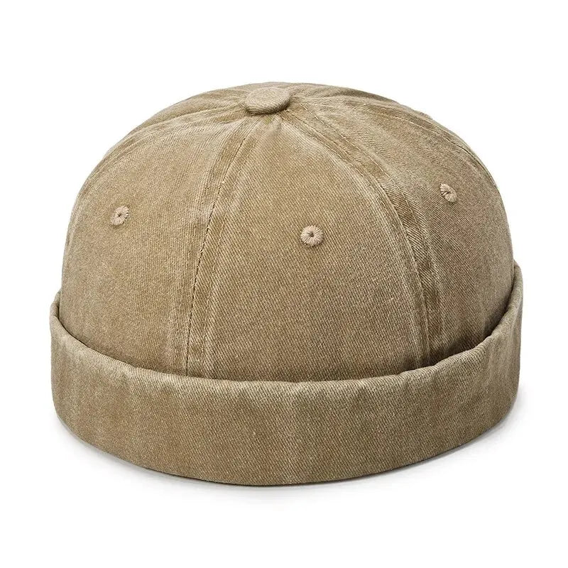 Hatsmen's Four Seasons Denim Cloth Gua Skin Hat, Street Bare Panel, Landlord Hat, Personality Fashion, Retro Outdoor Trend