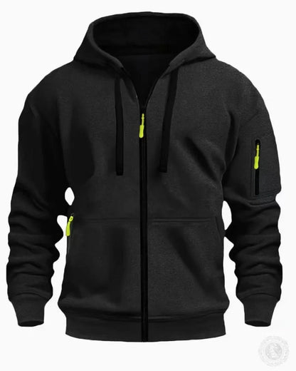 Casual top men's 2024 autumn and winter sportswear solid color men's top - fashionable sports solid color hoodie