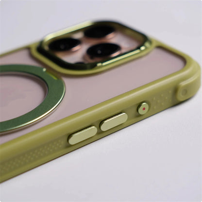 360° Magnetic Rotatable Holder Shockproof Case For iPhone 17 16 Pro Max 15 14 13 Transparent For MagSafe Wireless Charge Cover