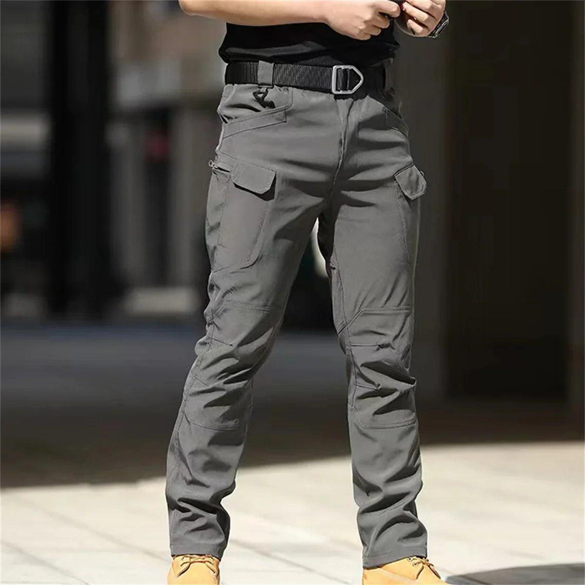 Plus Size Men's Elastic Tactical Pants Camping Hiking Fishing Trekking Climbing Outdoor Trousers Quick Dry Sports