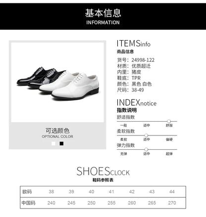 Classic Patent Leather Shoes Men Glossy Leather Shoe Man Formal Business Office Lace Up Wedding Shoes Plus Big Size 38-49
