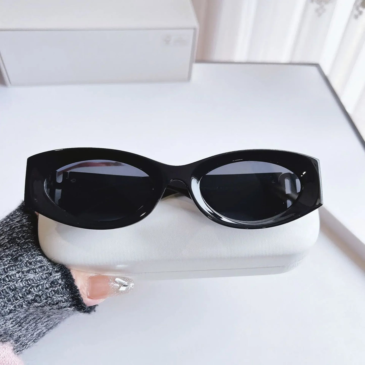 New Cat Eye Retro Fashion Sunglasses for Women Ins UV400 Vintage  UV400 Sun Glasses Gafas De Sol Vintage Sunglass Para Mujer