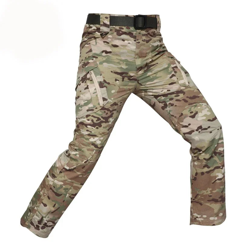 IX9 City Tactical Cargo Pants Men Hiking   Hunting Pants Cotton Many Pockets Stretch Flexible Man Trousers XXXL