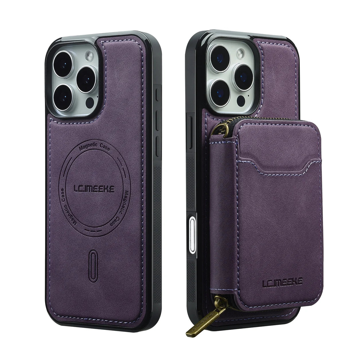 For Magsafe Magnetic Leather Phone Case for iPhone 16E 17 Air 16 15 Plus 14 13 12 11 Pro Max Wallet Card Holder Pocket Cover