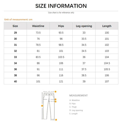 Men’s Korean Style Slim Straight Jeans Spring Cotton Stretch Denim Pants Comfort Fitted Casual Fashion Soft Male Daily Trousers