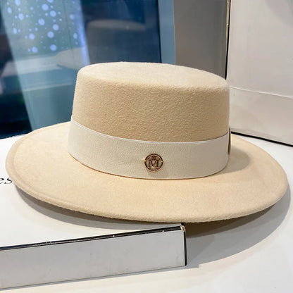 Fedora Hats for Women Fashion Elegant Bowler Dress Caps Panama Church Wedding Ribbon Band Hat Men Felt Jazz Hat