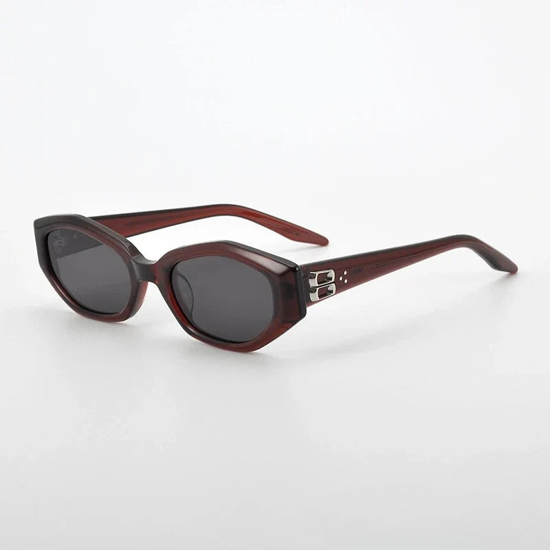 Fashion Cat Eye Retro Men Sunglasses High Quality Acetate UV400 Protection Top Brand Women Sunglasses Support Custom Lenses
