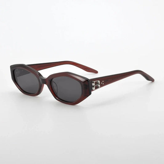 Fashion Cat Eye Retro Men Sunglasses High Quality Acetate UV400 Protection Top Brand Women Sunglasses Support Custom Lenses